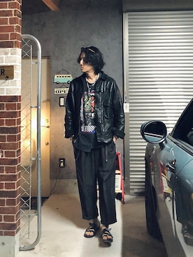 「シルバーアクセサリー」｜「アイテム（その他アウター）」を使った、h.s.k.さん（メンズ・176cm）の春コーディネート