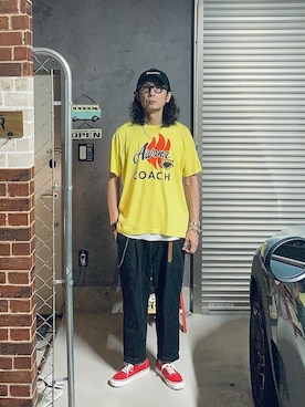 「HEALTH（ヘルス）のアイテム（パンツ）」を使った、h.s.k.さん（メンズ・176cm）の夏コーディネート