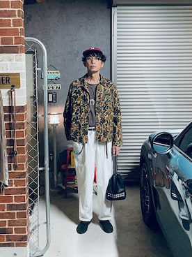 「アイテム（スリッポン）」を使った、h.s.k.さん（メンズ・176cm）の秋コーディネート