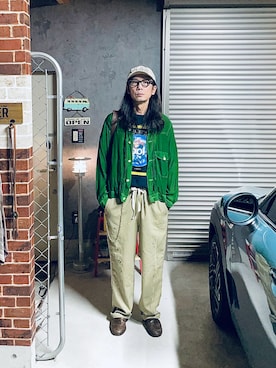 「アイテム（その他アウター）」を使った、h.s.k.さん（メンズ・176cm）の夏コーディネート