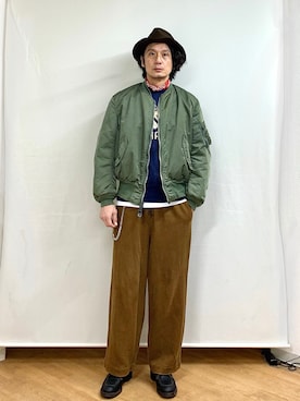 「UNUSED（アンユーズド）のアイテム（財布/小物）」を使った、h.s.k.さん（メンズ・176cm）の秋コーディネート