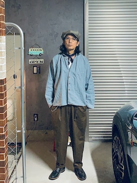 「marka（マーカ）のアイテム（パンツ）」を使った、h.s.k.さん（メンズ・176cm）の夏コーディネート