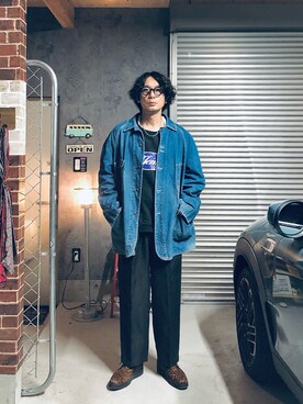 「春服デビュー宣言」｜「アイテム（カバーオール）」を使った、h.s.k.さん（メンズ・176cm）の春コーディネート