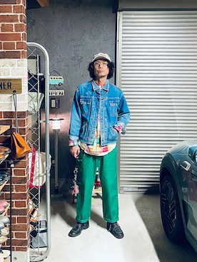 「Dickies（ディッキーズ）のアイテム」を使った、h.s.k.さん（メンズ・176cm）の冬コーディネート