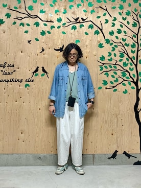 「アイテム（財布）」を使った、h.s.k.さん（メンズ・176cm）の春コーディネート