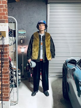 「markaware（マーカウェア）のアイテム」を使った、h.s.k.さん（メンズ・176cm）の冬コーディネート