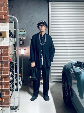 「Graphpaper（グラフペーパー）のアイテム（シャツ/ブラウス）」を使った、h.s.k.さん（メンズ・176cm）の秋コーディネート