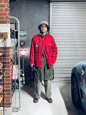 「marka（マーカ）のアイテム」を使った、h.s.k.さん（メンズ・176cm）の冬コーディネート