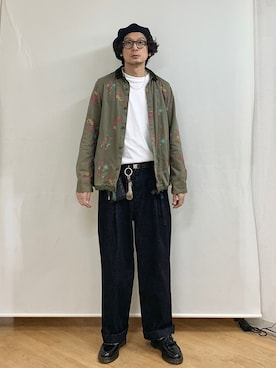 「yorozu（ヨロズ）のアイテム（財布）」を使った、h.s.k.さん（メンズ・176cm）の秋コーディネート