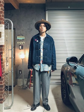 「AMBUSH（アンブッシュ）のアイテム（帽子）」を使った、h.s.k.さん（メンズ・176cm）の春コーディネート