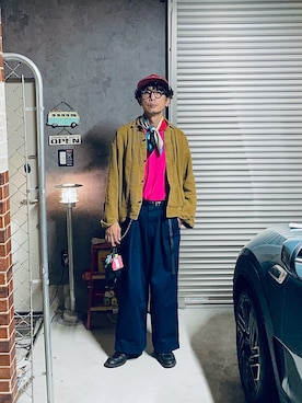 「アイテム（その他アウター）」を使った、h.s.k.さん（メンズ・176cm）の秋コーディネート
