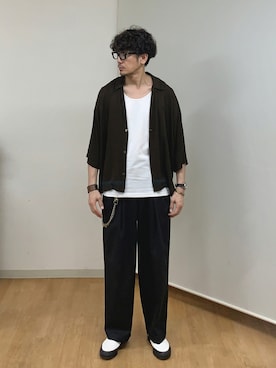 「PIECE MONTEE（ピエスモンテ）のアイテム」を使った、h.s.k.さん（メンズ・176cm）の夏コーディネート