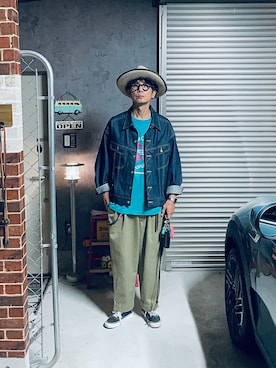 「アイテム（財布）」を使った、h.s.k.さん（メンズ・176cm）の秋コーディネート