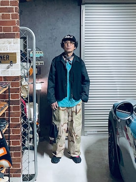 「アイテム（その他アウター）」を使った、h.s.k.さん（メンズ・176cm）の冬コーディネート