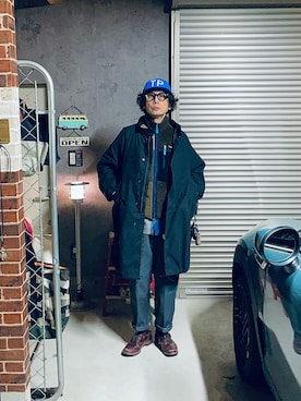 「アイテム（モッズコート）」を使った、h.s.k.さん（メンズ・176cm）の冬コーディネート