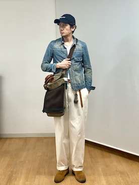 「LOUNGE LIZARD（ラウンジリザード）のアイテム（ジャケット/アウター）」を使った、h.s.k.さん（メンズ・176cm）の夏コーディネート