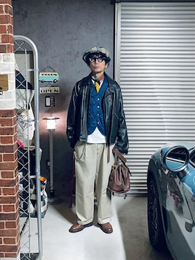 「アイテム（その他アウター）」を使った、h.s.k.さん（メンズ・176cm）の秋コーディネート