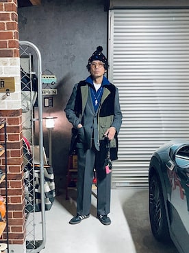 「アイテム（財布）」を使った、h.s.k.さん（メンズ・176cm）の秋コーディネート