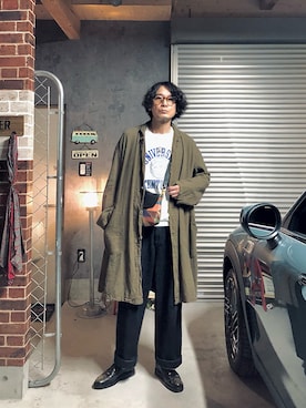 「WAIPER.inc（ワイパーインク）のアイテム（その他アウター）」を使った、h.s.k.さん（メンズ・176cm）の春コーディネート