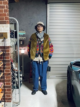 「RED WING（レッドウィング）のアイテム」を使った、h.s.k.さん（メンズ・176cm）の冬コーディネート