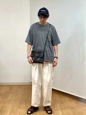 「Kafika（カフィカ）のアイテム」を使った、h.s.k.さん（メンズ・176cm）の夏コーディネート