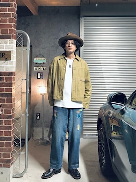 「春服デビュー宣言」｜「アイテム（その他アウター）」を使った、h.s.k.さん（メンズ・176cm）の春コーディネート