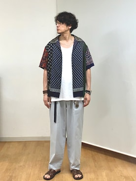 「ink（インク）のアイテム」を使った、h.s.k.さん（メンズ・176cm）の夏コーディネート
