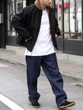 「アイテム（ミリタリージャケット）」を使った、Beautiful Harmonyさん（メンズ・178cm）の秋コーディネート