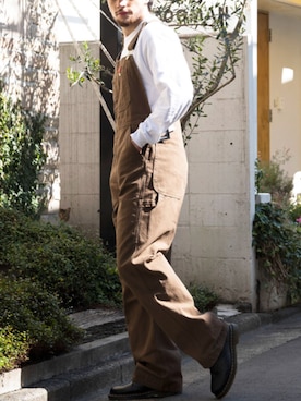 「アイテム（オールインワン・サロペット）」を使った、Beautiful Harmonyさん（メンズ・178cm）の秋コーディネート