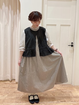 「前後着ベスト」｜akaneさん（レディース・156cm）の夏コーディネート