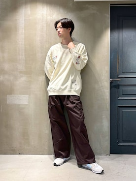 「アイテム（スウェット）」を使った、りゅうとさん（メンズ・180cm・20代）の秋コーディネート