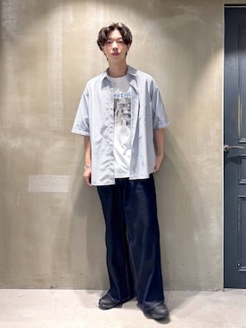 「RAGEBLUE（レイジブルー）のアイテム（Tシャツ/カットソー）」を使った、りゅうとさん（メンズ・180cm）の夏コーディネート