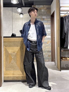 「RAGEBLUE（レイジブルー）のアイテム（トップス）」を使った、りゅうとさん（メンズ・180cm）の春コーディネート