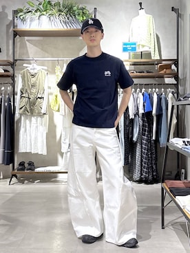 「RAGEBLUE（レイジブルー）の【NIKE/ナイキ】Club UO CAP（キャップ、ブラック系）」を使った、りゅうとさん（メンズ・180cm）の春コーディネート