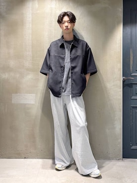 「アイテム（スウェットパンツ）」を使った、りゅうとさん（メンズ・180cm・20代）の夏コーディネート