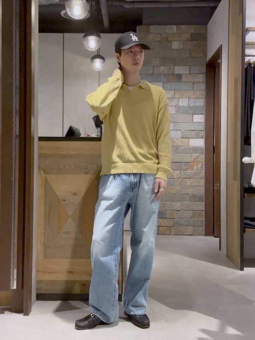 セール】Low Gauge Skipper Knit/スキッパーニットポロ（ポロシャツ