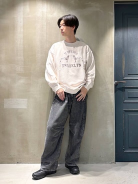「アイテム（スウェット）」を使った、りゅうとさん（メンズ・180cm・20代）の秋コーディネート