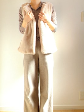 「リンネル（リンネル）のアイテム」を使った、はるっちさん（レディース・157cm）の冬コーディネート