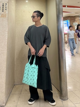 「アイテム（トートバッグ）」を使った、Tさん（メンズ・165cm）の秋コーディネート