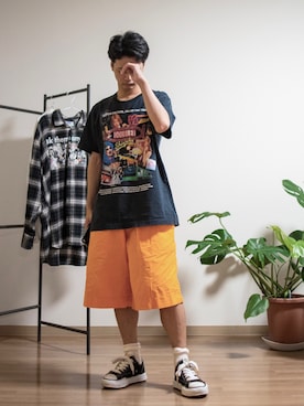 「doublet（ダブレット）のアイテム（トップス）」を使った、Tさん（メンズ・165cm）の夏コーディネート