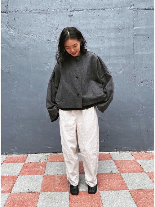 CLANE（クラネ）の「NO-COLLAR WIDE BLOUSON（ブルゾン）」 - WEAR