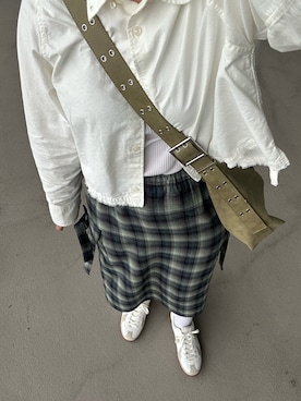 「WC（ダブル シー）のアイテム（スカート）」を使った、ナナコさん（レディース・160cm）の夏コーディネート