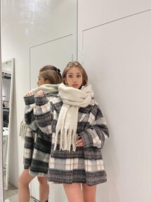 BIG CHECKシャギー ショートチェスターコート｜ジェイダ（GYDA）公式