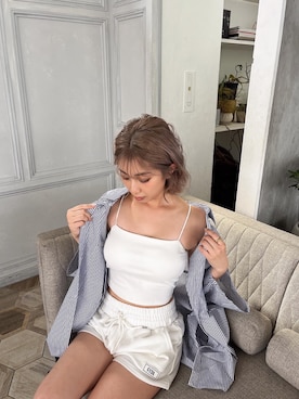 「GYDA（ジェイダ）のアイテム（スウェットパンツ）」を使った、Misaさん（レディース・158cm）の秋コーディネート