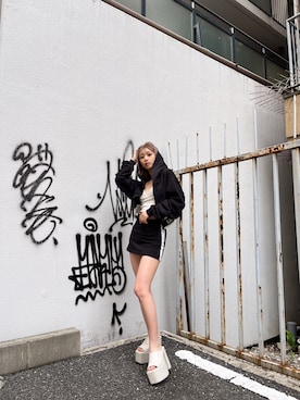 「GYDA（ジェイダ）のアイテム」を使った、Misaさん（レディース・158cm）の夏コーディネート