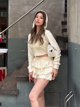 「アイテム（パーカー）」を使った、Misaさん（レディース・158cm）の秋コーディネート