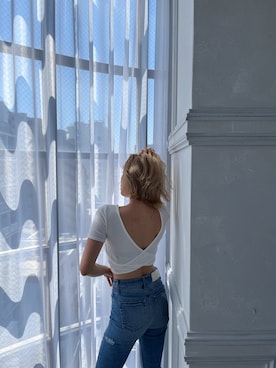 「GYDA（ジェイダ）のアイテム」を使った、Misaさん（レディース・158cm）の夏コーディネート