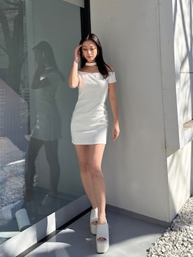 「GYDA（ジェイダ）のアイテム」を使った、Misaさん（レディース・158cm）の夏コーディネート