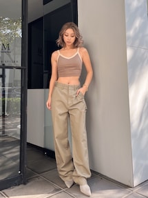 SIDE RIPPED GYDAラインワイドパンツ｜ジェイダ（GYDA）アウトレット  