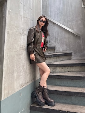 「GYDA（ジェイダ）のアイテム（ニット/セーター）」を使った、Misaさん（レディース・158cm）の秋コーディネート